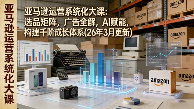 [跨境电商]（17622期）亚马逊运营系统化大课：选品矩阵，广告全解，AI赋能，构建千阶成长体系(26年3月更新)-第1张图片-智慧创业网