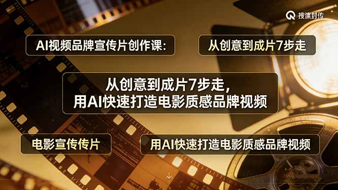 [人工智能]（17697期）AI视频品牌宣传片创作课：从创意到成片7步走，用AI快速打造电影质感品牌视频-第1张图片-智慧创业网