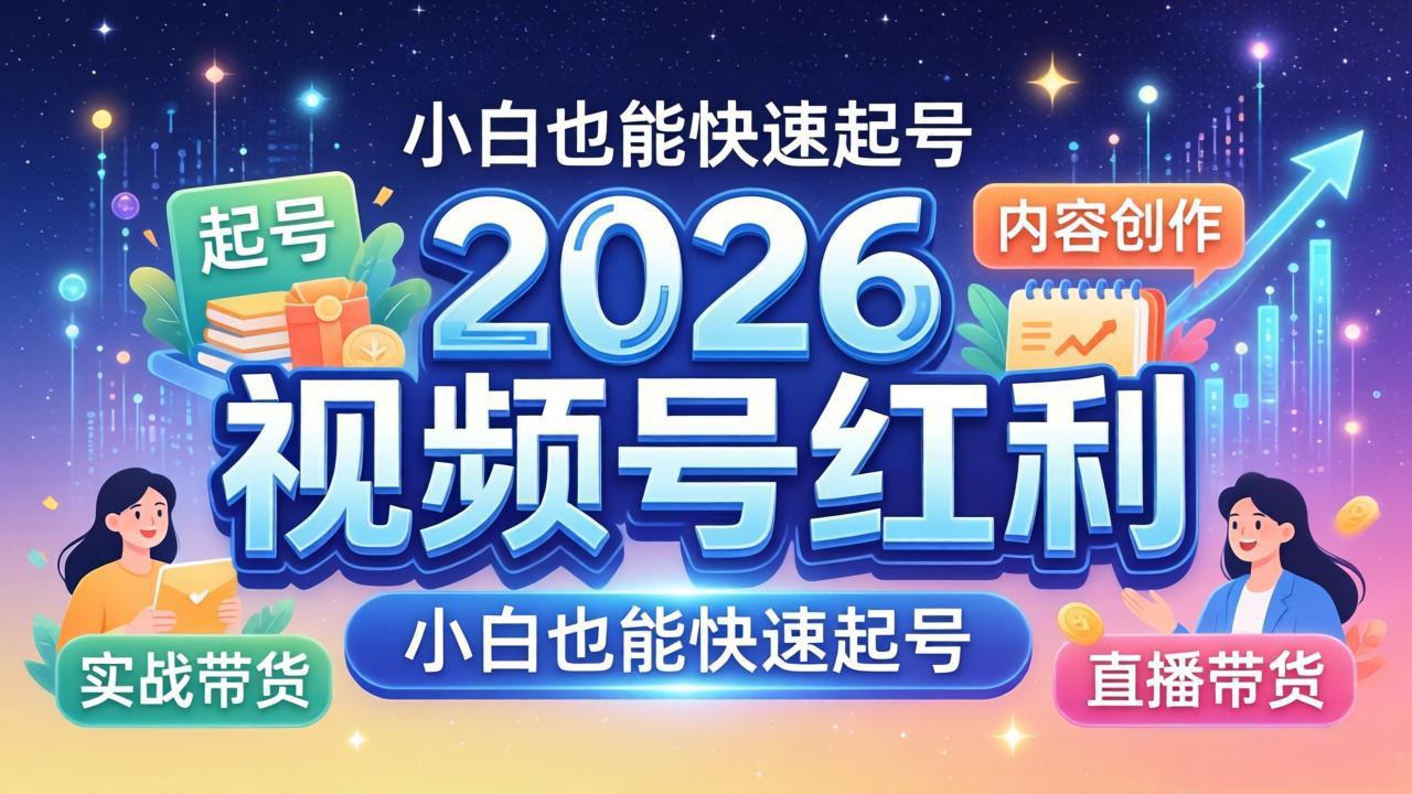 [短视频运营]（18222期）2026视频号红利实战营，大佬亲授起号、内容、直播、IP、投流、私域、矩阵全套落地打法-第1张图片-智慧创业网