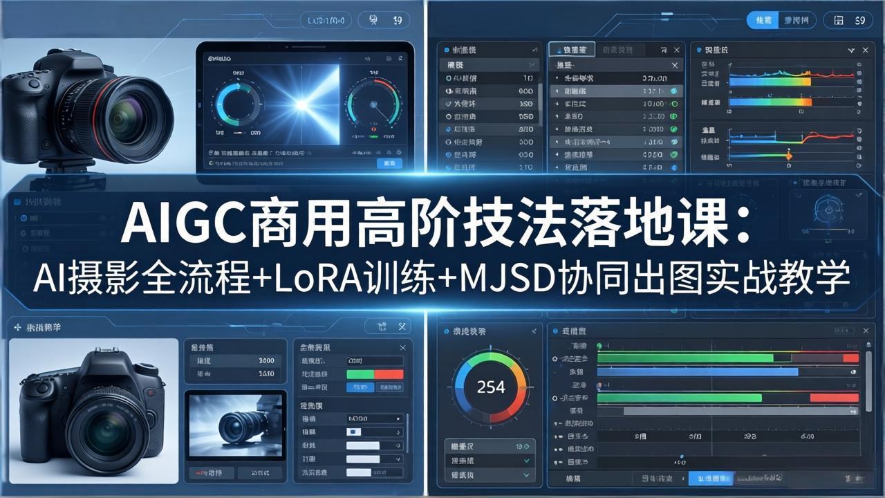 [人工智能]（18254期）AIGC商用高阶技法落地课：AI摄影全流程+LoRA训练+MJSD协同出图实战教学-第1张图片-智慧创业网
