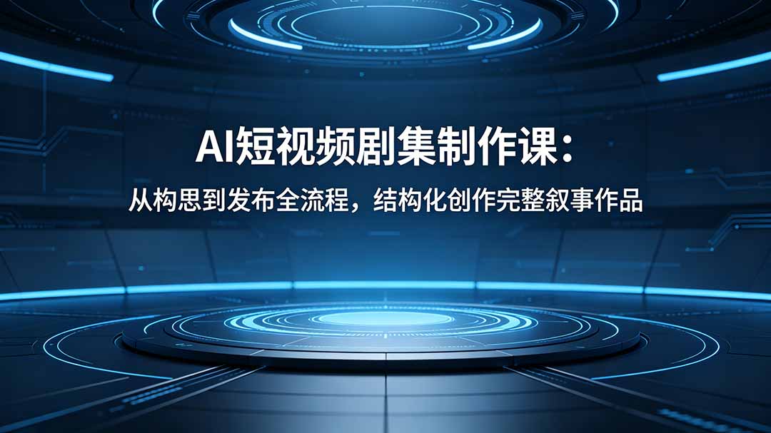 [AI人工智能]（18414期）AI短视频剧集制作课：从构思到发布全流程，结构化创作完整叙事作品-第1张图片-智慧创业网