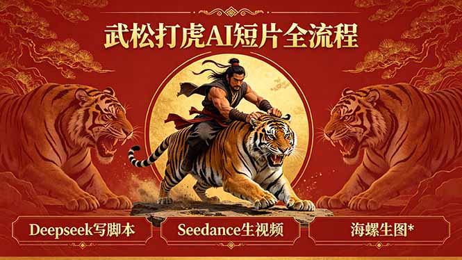 [AI人工智能]（18370期）武松打虎AI短片全流程：Deepseek写脚本+Seedance生视频+海螺生图-第1张图片-智慧创业网