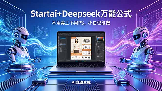 [AI人工智能]（18341期）AI自动做电商详情页：Startai+Deepseek万能公式，不用美工不用PS，小白也能做-第1张图片-智慧创业网