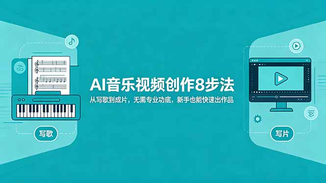 [AI人工智能]（18340期）AI音乐视频创作8步法：从写歌到成片，无需专业功底，新手也能快速出作品-第1张图片-智慧创业网
