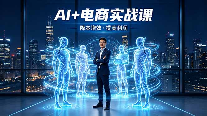 [AI人工智能]（18328期）AI+电商实战课，1人+N个AI 智能体，把SOP变AI员工，实现降本增效提高利润-第1张图片-智慧创业网