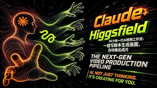 [AI人工智能]（18345期）Claude+Higgsfield MCP新一代AI视频工作流：一键写脚本生成画面，自动输出成片-第1张图片-智慧创业网
