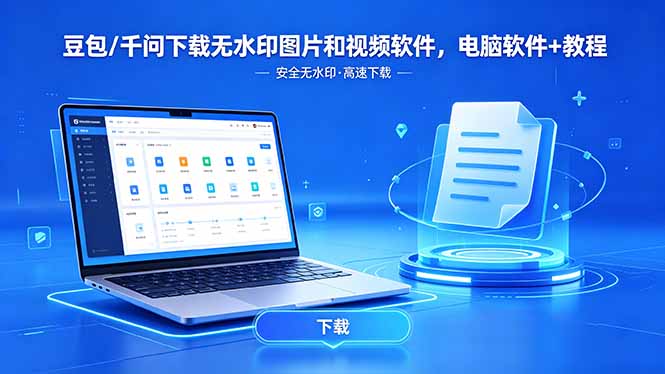 [热门给力项目]（18456期）豆包/千问下载无水印图片和视频软件，电脑软件+教程-第1张图片-智慧创业网
