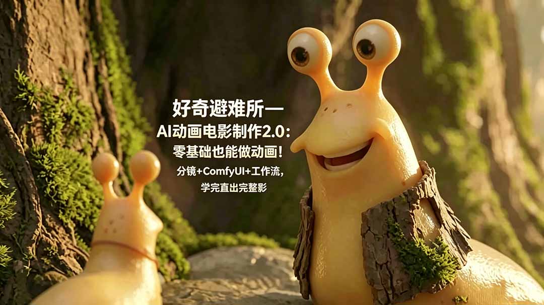 [AI人工智能]（18924期）好奇避难所—AI动画电影制作2.0：零基础也能做动画！分镜+ComfyUI+工作流，学完直出完整影片-第1张图片-智慧创业网