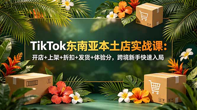 [跨境电商]（18984期）TikTok东南亚本土店实战课：开店+上架+折扣+发货+体验分，跨境新手快速入局-第1张图片-智慧创业网