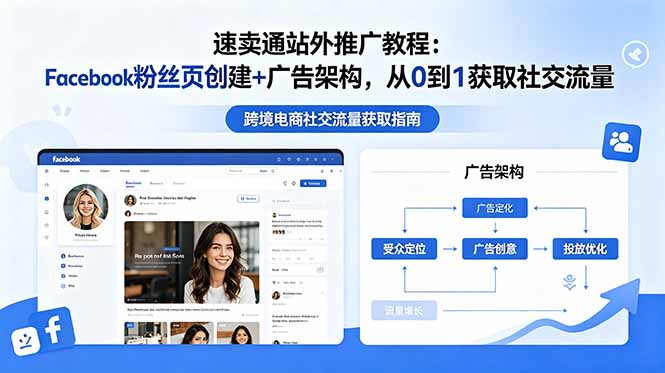 [跨境电商]（18888期）速卖通站外推广教程：Facebook粉丝页创建+广告架构，从0到1获取社交流量-第1张图片-智慧创业网