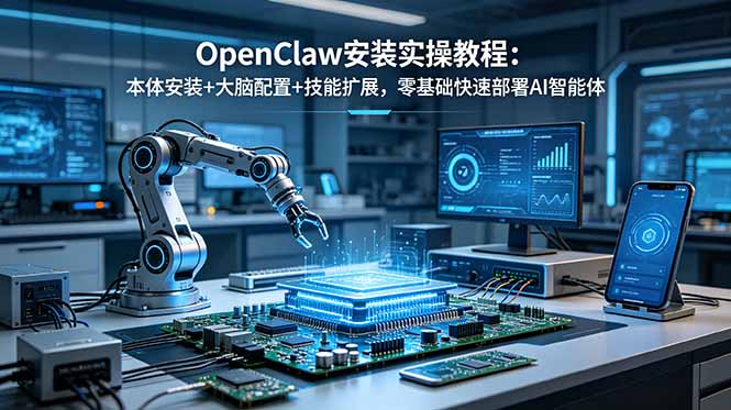 [AI人工智能]（18982期）OpenClaw安装实操教程：本体安装+大脑配置+技能扩展，零基础快速部署AI智能体-第1张图片-智慧创业网
