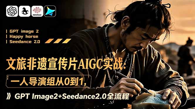 [AI人工智能]（18925期）文旅非遗宣传片AIGC实战：一人导演组从0到1，GPT Image2+Seedance2.0全流程-第1张图片-智慧创业网