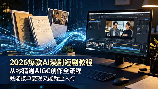 [AI人工智能]（18980期）2026 爆款 AI 漫剧短剧教程 从零精通 AIGC 创作全流程 既能接单变现又能就业入行-第1张图片-智慧创业网