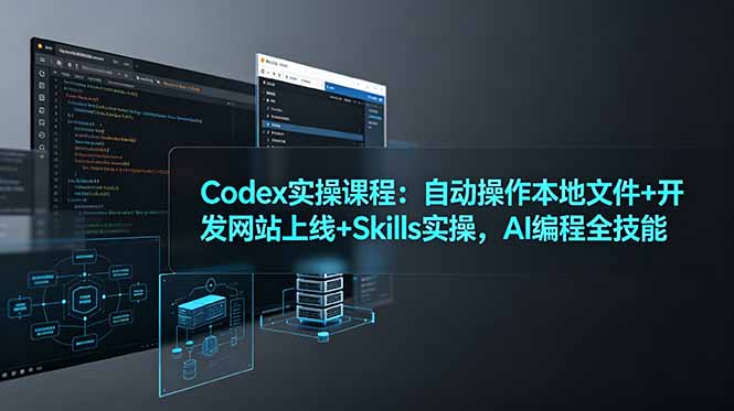 [AI人工智能]（19009期）Codex实操课程：自动操作本地文件+开发网站上线+Skills实操，AI编程全技能-第1张图片-智慧创业网