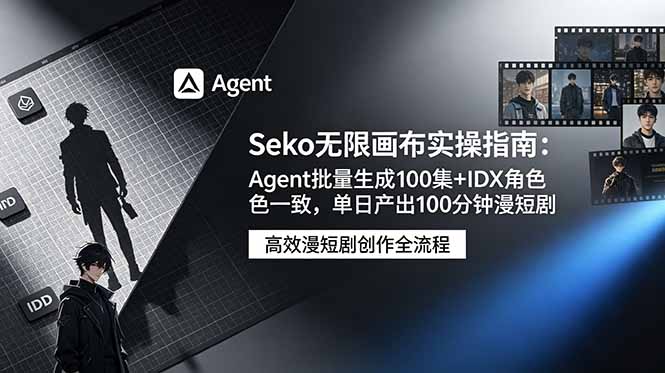 [AI人工智能]（19006期）Seko无限画布实操指南：Agent批量生成100集+IDX角色一致，单日产出100分钟漫短剧-第1张图片-智慧创业网