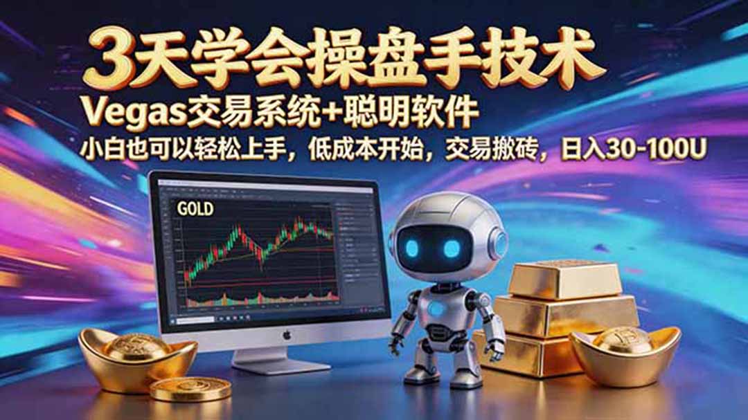 [虚拟项目]（19005期）三天学会操盘手技术，vegas技术+聪明软件，小白也可以轻松上手，日入500+-第1张图片-智慧创业网