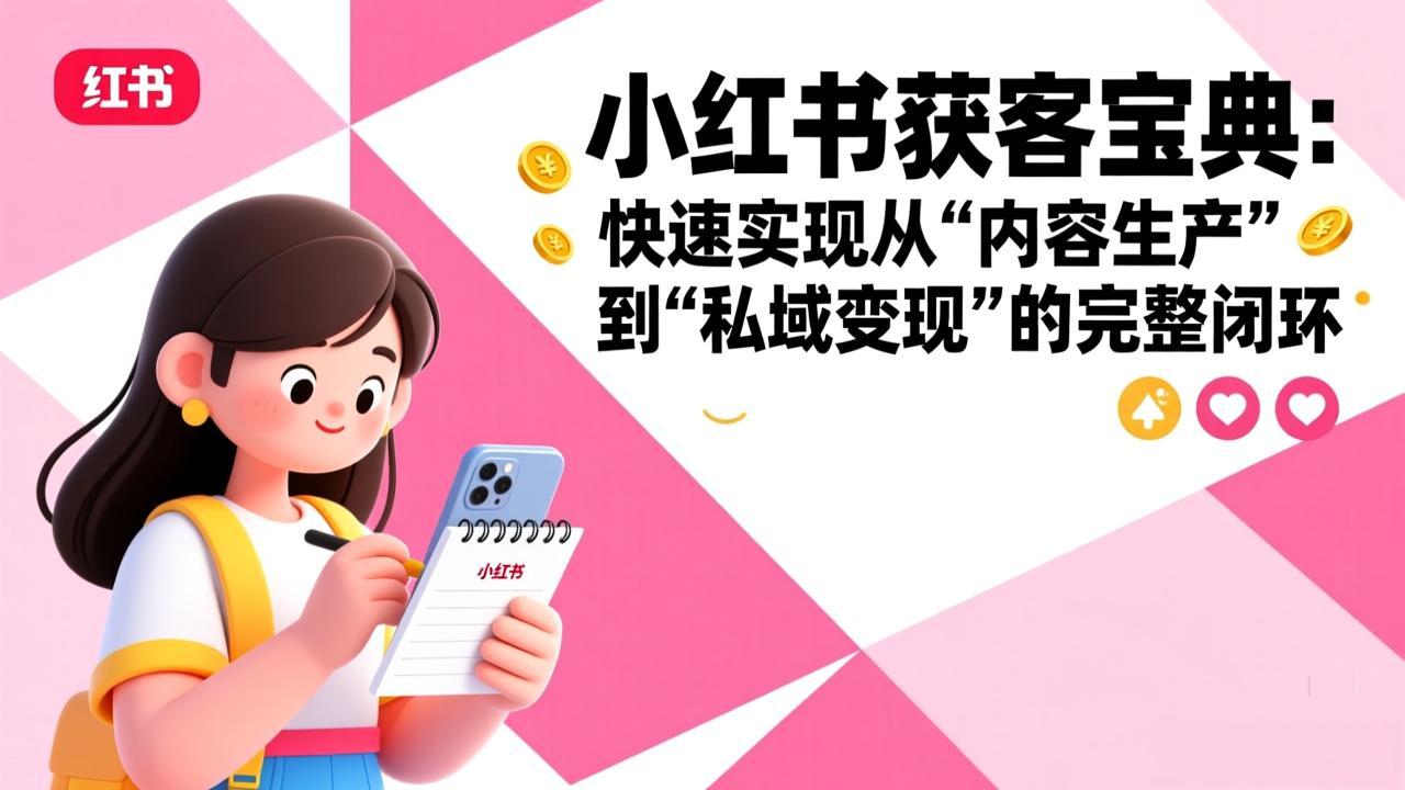 [小红书]（17542期）小红书获客宝典：快速实现从“内容生产”到“私域变现”的完整闭环
