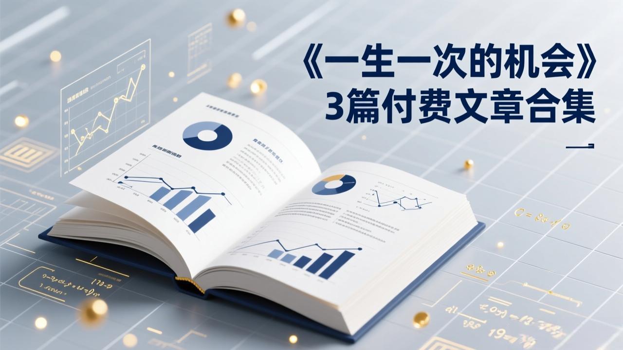 [投资理财]（17456期）付费文章合集《一生一次的机会》3篇，一个系统性、一次性、独家性的透剧