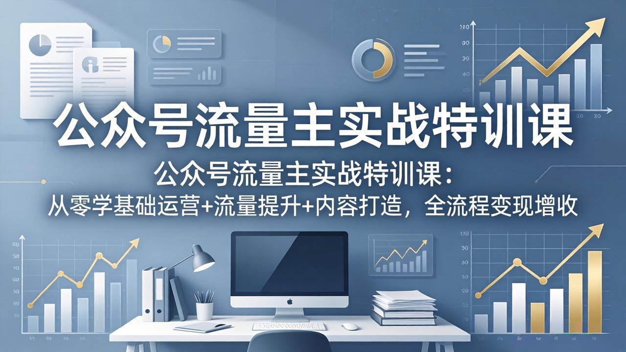 [公众号]（18072期）公众号流量主实战特训课：从零学基础运营+流量提升+内容打造，全流程变现增收
