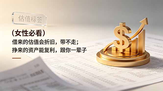 [其它资料]（19043期）付费文章：（女性必看）借来的估值会折旧，带不走；挣来的资产能复利，跟你一辈子-第1张图片-智慧创业网