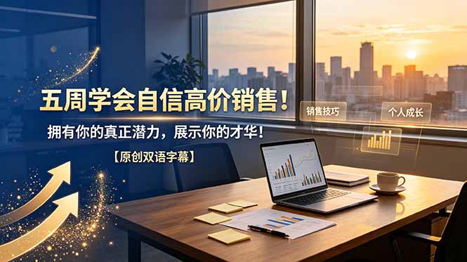 [国外项目]（19071期）五周学会自信高价销售！拥有你的真正潜力，展示你的才华！【原创双语字幕】