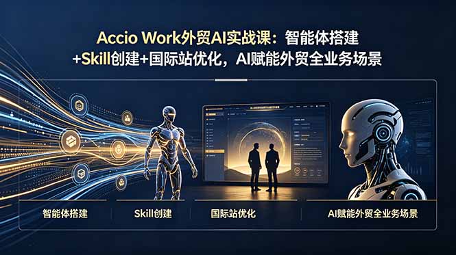 [跨境电商]（19086期）Accio Work外贸AI实战课：智能体搭建+Skill创建+国际站优化，AI赋能外贸全业务场景-第1张图片-智慧创业网