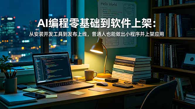 [AI人工智能]（19109期）AI编程零基础到软件上架：从安装开发工具到发布上线，普通人也能做出小程序并上架应用商店