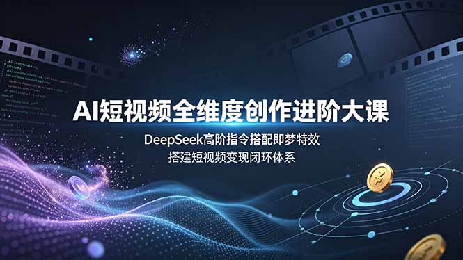 [短视频运营]（19153期）AI短视频全维度创作进阶大课，DeepSeek高阶指令搭配即梦特效，搭建短视频变现闭环体系-第1张图片-智慧创业网