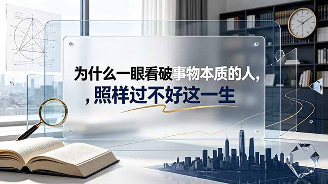 [其它资料]（19165期）付费文章：为什么一眼看破事物本质的人，照样过不好这一生