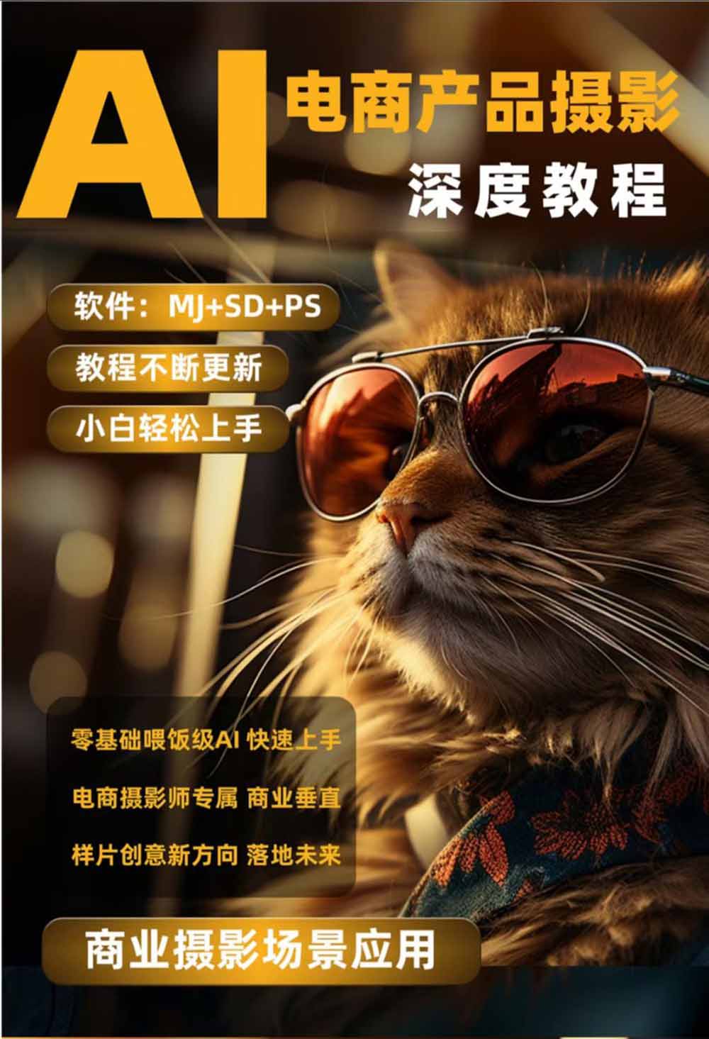 [国内电商]（19262期）AI电商人像摄影实战课·SD多端部署｜MJ完整教学｜家电护肤家具商品图人像写真全案例-第5张图片-智慧创业网