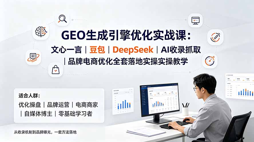 [AI人工智能]（19456期）GEO生成引擎优化实战课：文心一言｜豆包｜DeepSeek｜AI收录抓取｜品牌电商优化全套落地实操教学-第1张图片-智慧创业网