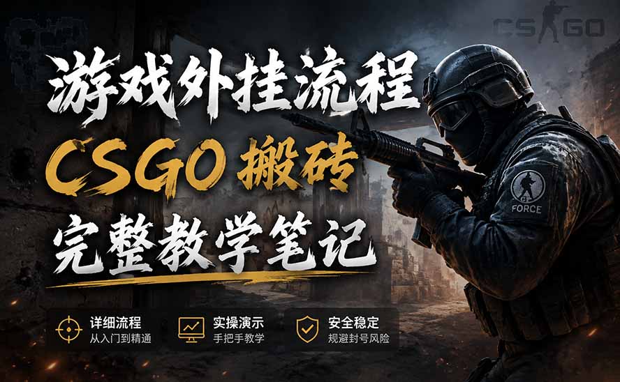[虚拟项目]（19719期）游戏挂机全流程笔记分享，CSGO游戏搬砖，小白看了当天学会见收益
