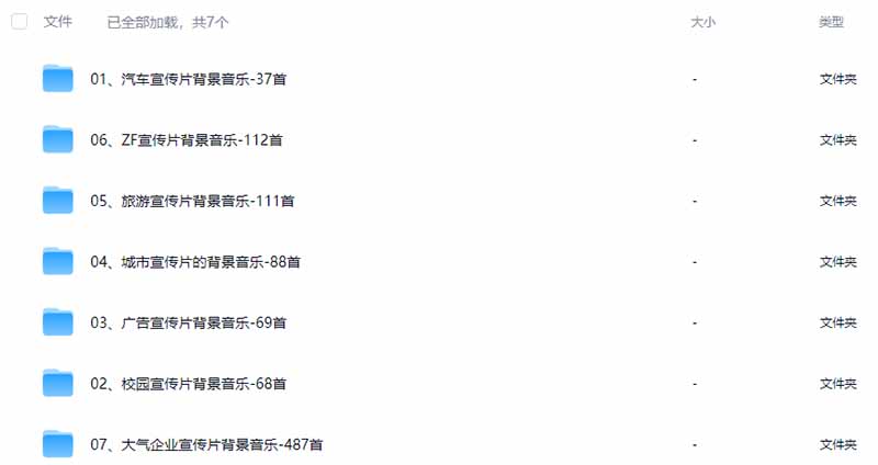 [其它资料]（19764期）某宝付费购买，常用6G音效合集！970+首宣传片背景音乐，无版权可商用大气素材，分类清晰，高质量内容-第5张图片-智慧创业网